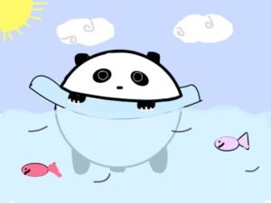 Cute panda Swimming (Subscription confirmation)